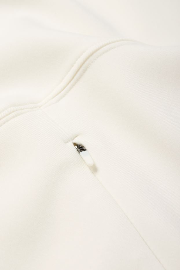 Dona - Dessuadora esportiva amb caputxa - ioga - blanc trencat