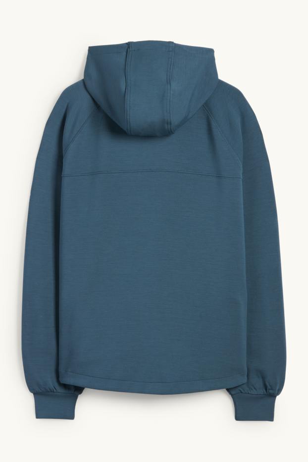 Dona - Dessuadora esportiva amb caputxa - ioga - petroli