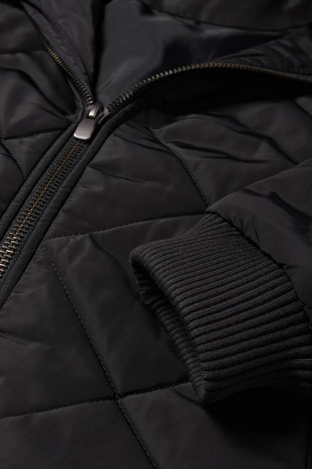 Pánské - Prošívaná bunda - černá