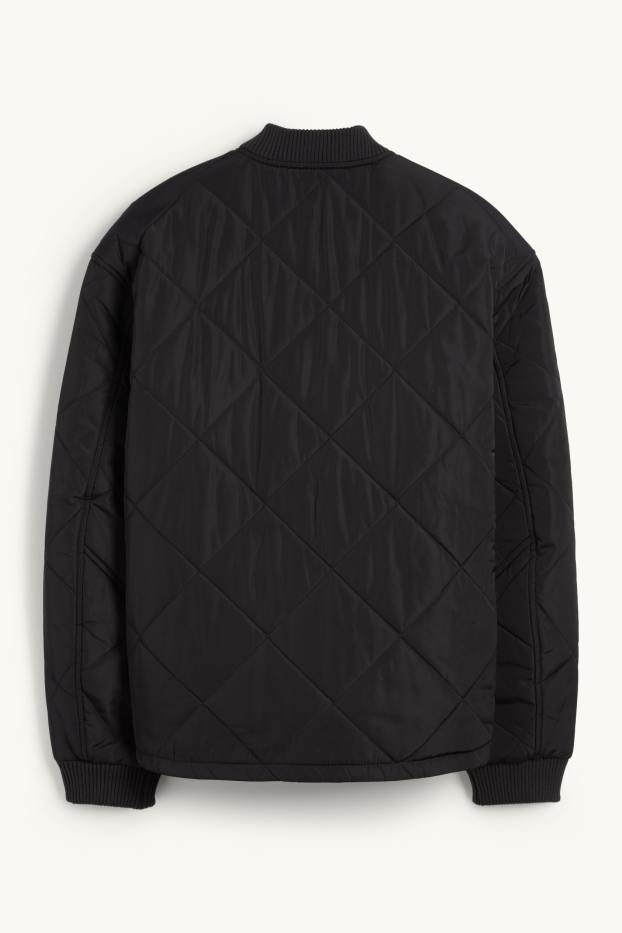 Pánské - Prošívaná bunda - černá