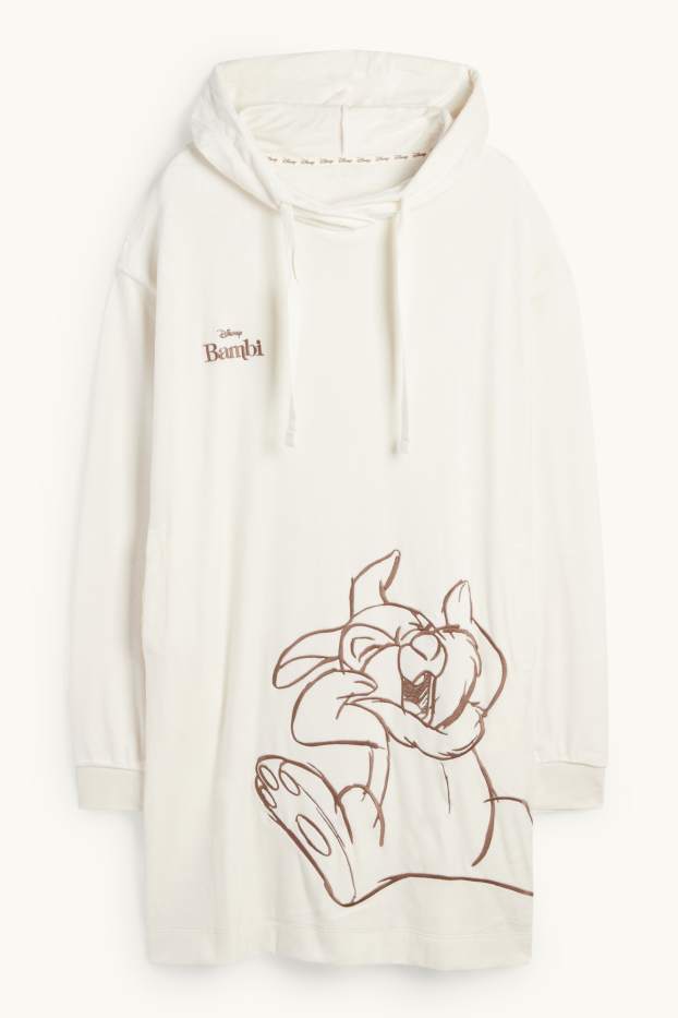 Dames - Nachthemd met capuchon - Bambi - wit