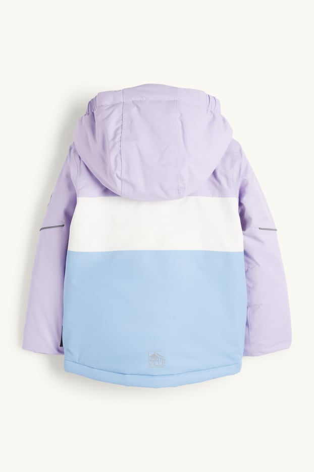 Kinder Mädchen - Skijacke mit Kapuze - wasserdicht - hellviolett