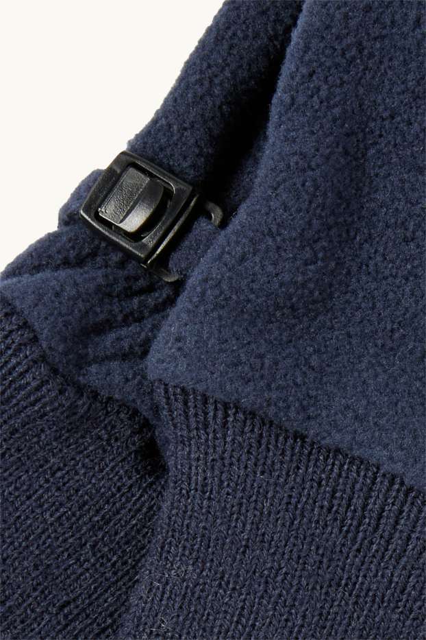 Enfants garçons - Gants en polaire - bleu foncé
