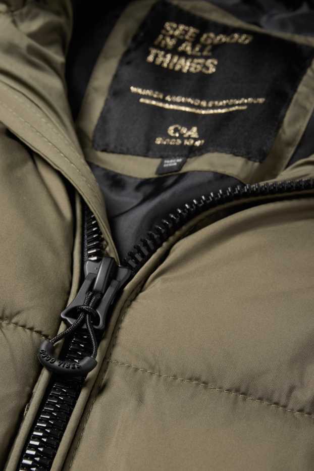 Nena - Jaqueta embuatada amb caputxa - verd fosc