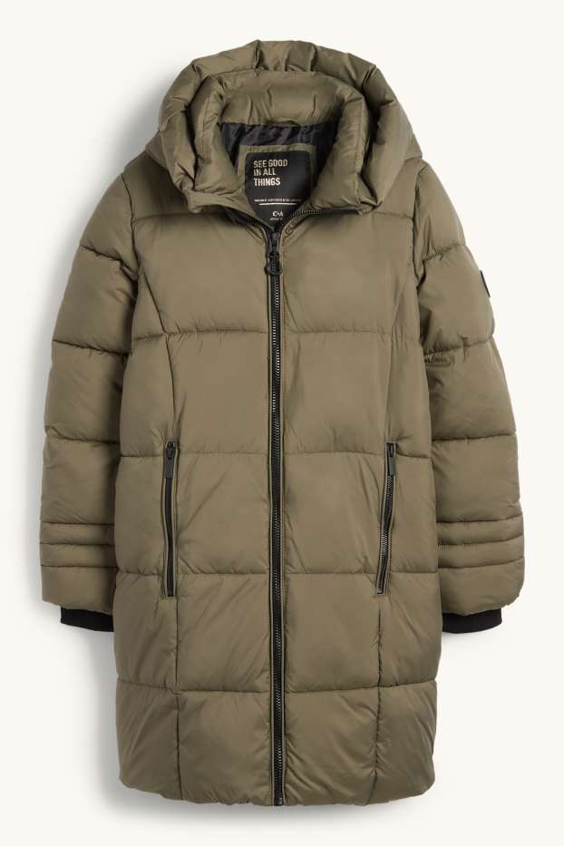 Nena - Jaqueta embuatada amb caputxa - verd fosc