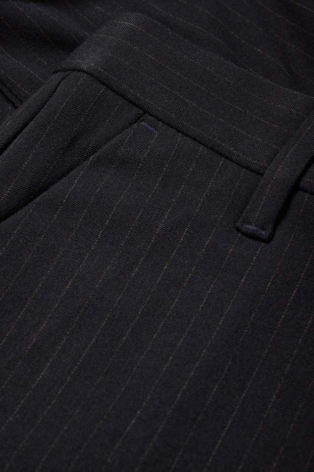 Pánské - Kalhoty chino - tapered fit - s úzkými proužky - černá