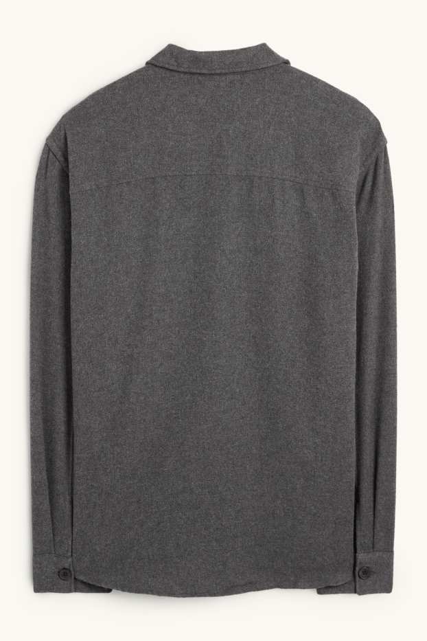 Herren - Hemd - Relaxed Fit - Kent - dunkelgrau