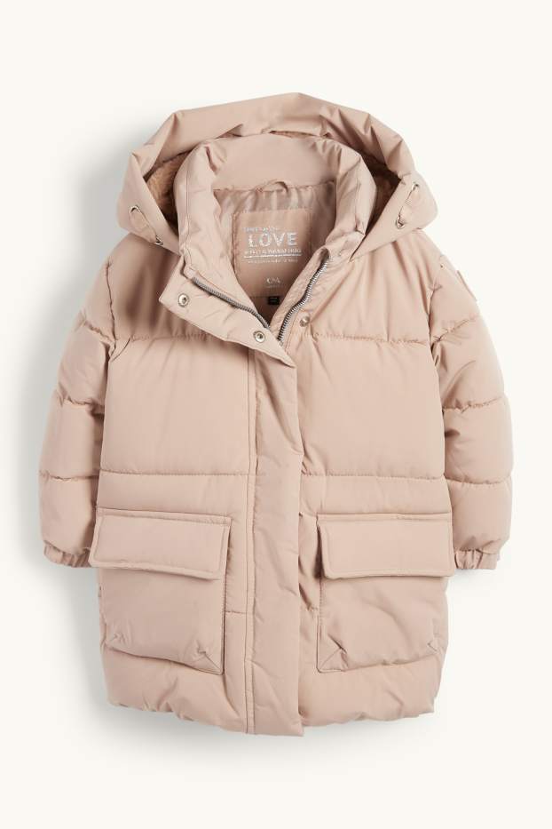 Nena - Jaqueta embuatada amb caputxa - repel·lent a l'aigua - beix