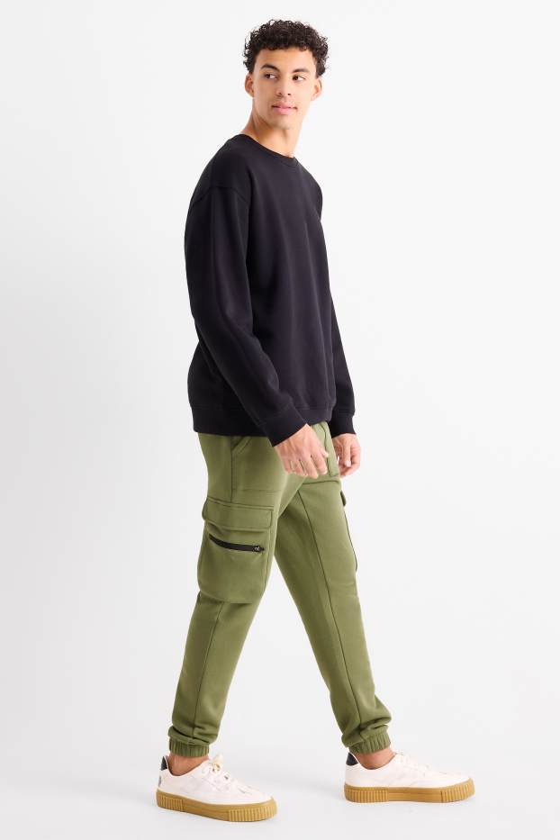 Herren - Cargo-Jogginghose - grün