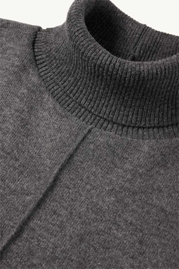 Femmes - Haut à col roulé - gris chiné