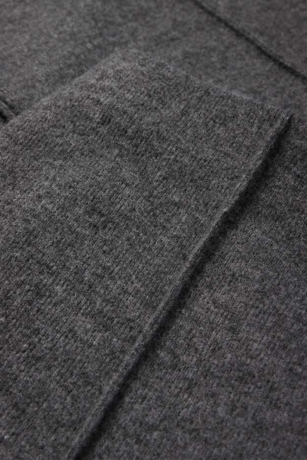 Women - Knitted joggers - gray-melange
