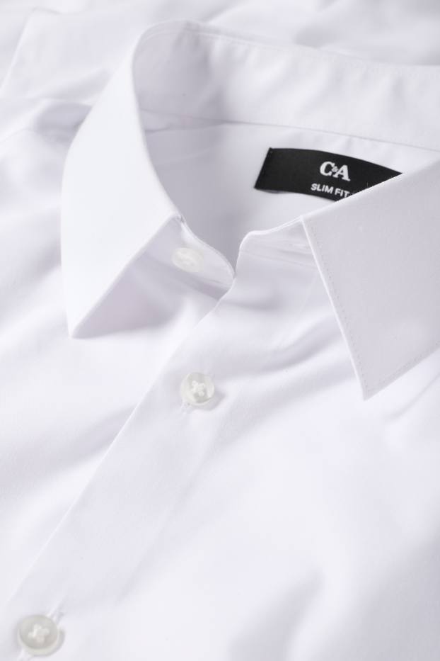 Home - Camisa formal - slim fit - Kent - blanc