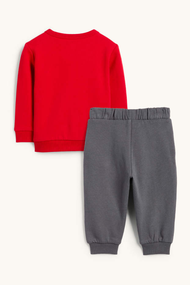 Baby Jungen - PAW Patrol - Chase - Baby-Weihnachts-Outfit - 2 teilig - rot / grau