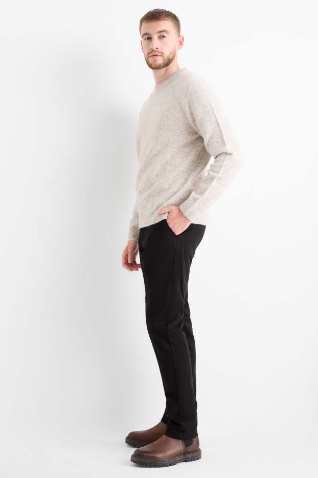 Pánské - Kalhoty chino - slim fit - černá