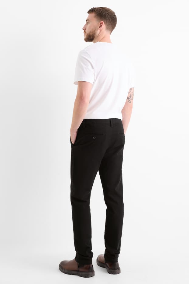 Pánské - Kalhoty chino - slim fit - černá