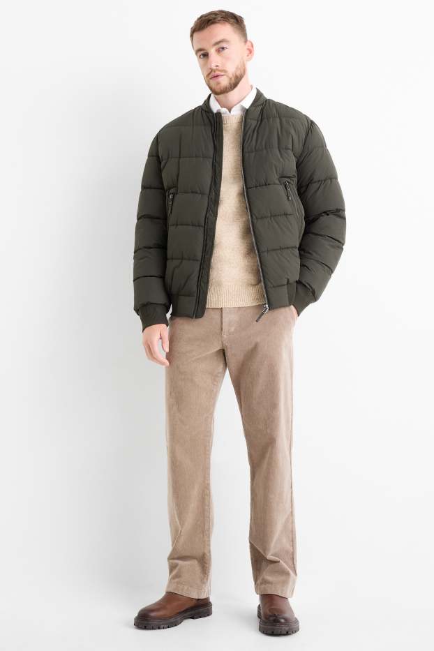 Uomo - Pantaloni chino in velluto - regular fit - beige