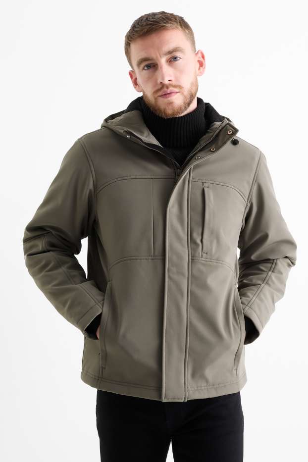 Home - Jaqueta softshell - enconxat - resistent a l’aigua - 4 Way Stretch - gris