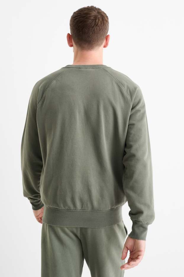 Bărbați - Bluză de molton - kaki