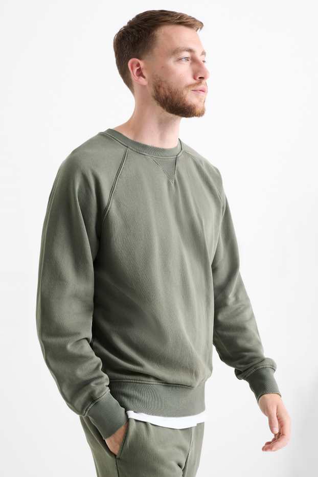 Bărbați - Bluză de molton - kaki