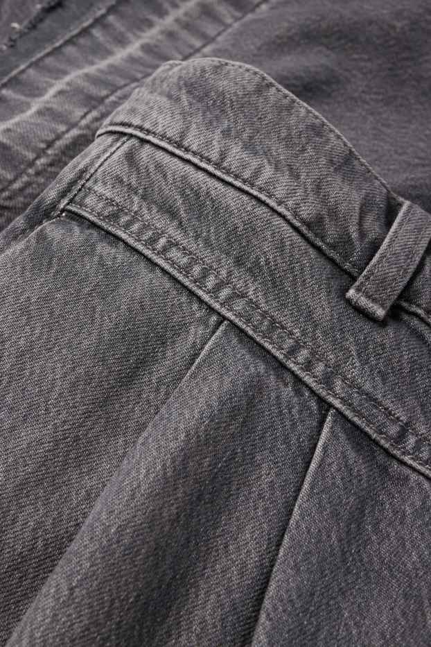 Damen - Wide Leg Jeans - Mid Waist - jeansgrau