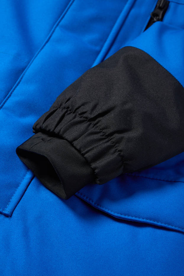 Kinder Jungen - Skianzug mit Kapuze - wasserdicht - blau