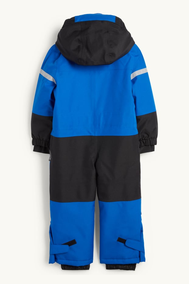 Kinder Jungen - Skianzug mit Kapuze - wasserdicht - blau