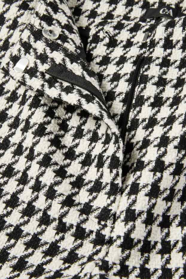 Femmes - Short - high waist - à carreaux - noir / blanc