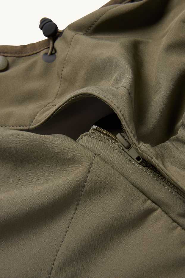 Femmes - Veste à coquille souple avec capuche - finition déperlante - 4 Way Stretch - vert