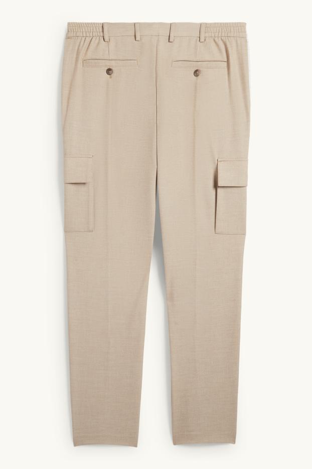 Heren - Broek uit het combi-systeem - regular fit - Flex - beige