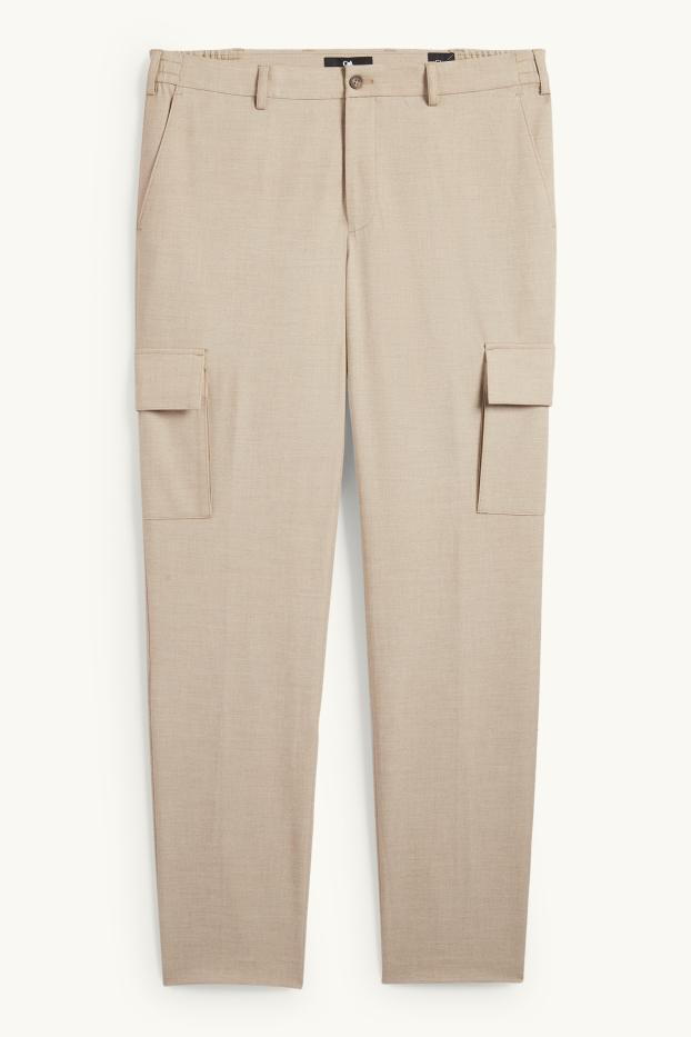 Heren - Broek uit het combi-systeem - regular fit - Flex - beige