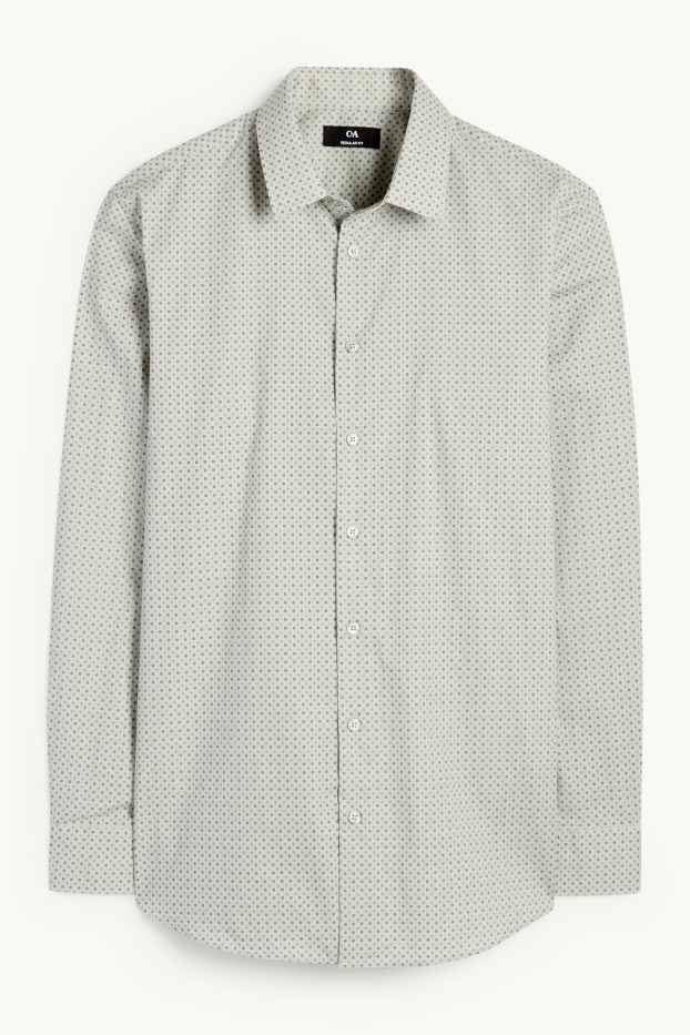 Herren - Set - Pullover mit V-Ausschnitt und Businesshemd - 2 teilig - dunkelgrün