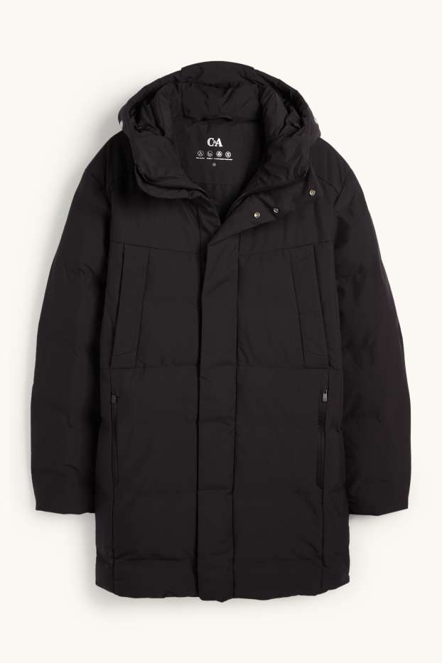 Heren - Parka met capuchon - winter - waterafstotend - zwart