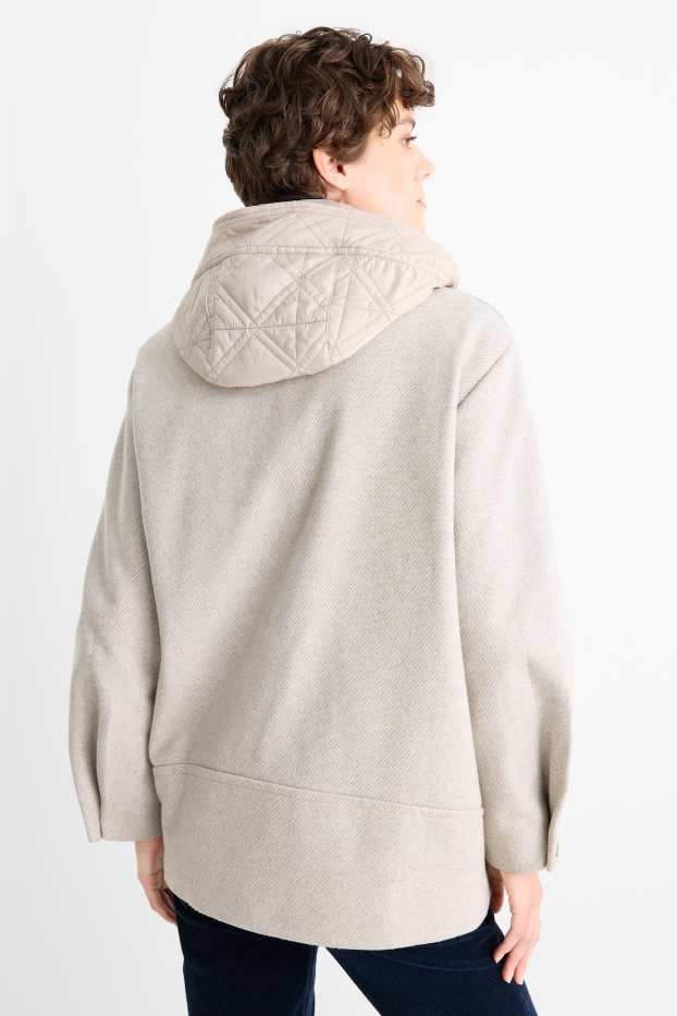 Femmes - Veste avec capuche - beige clair