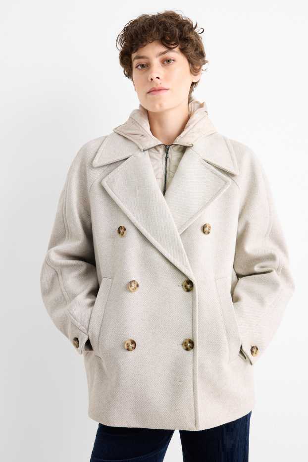Femmes - Veste avec capuche - beige clair