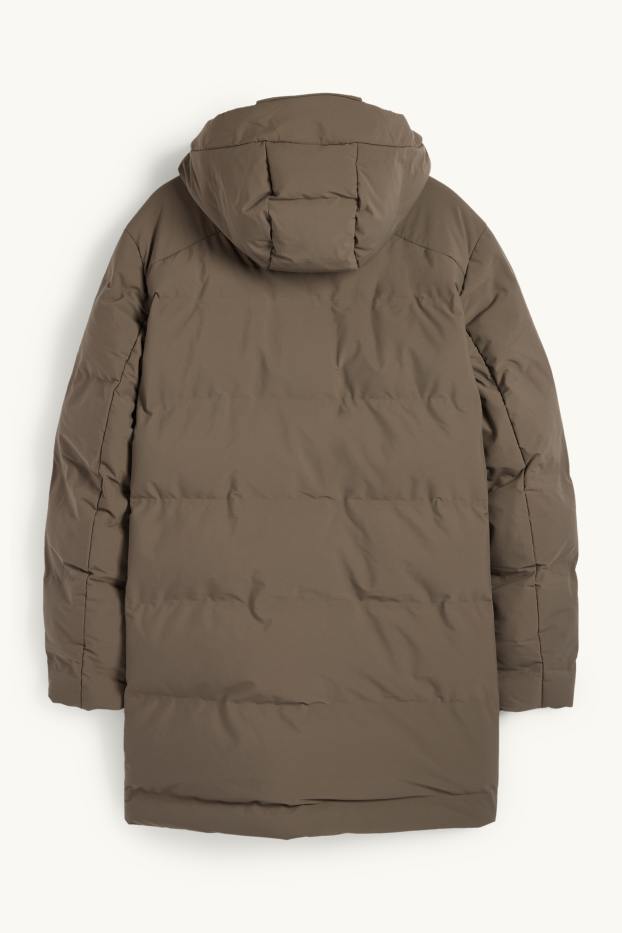 Heren - Parka met capuchon - winter - waterafstotend - bruin