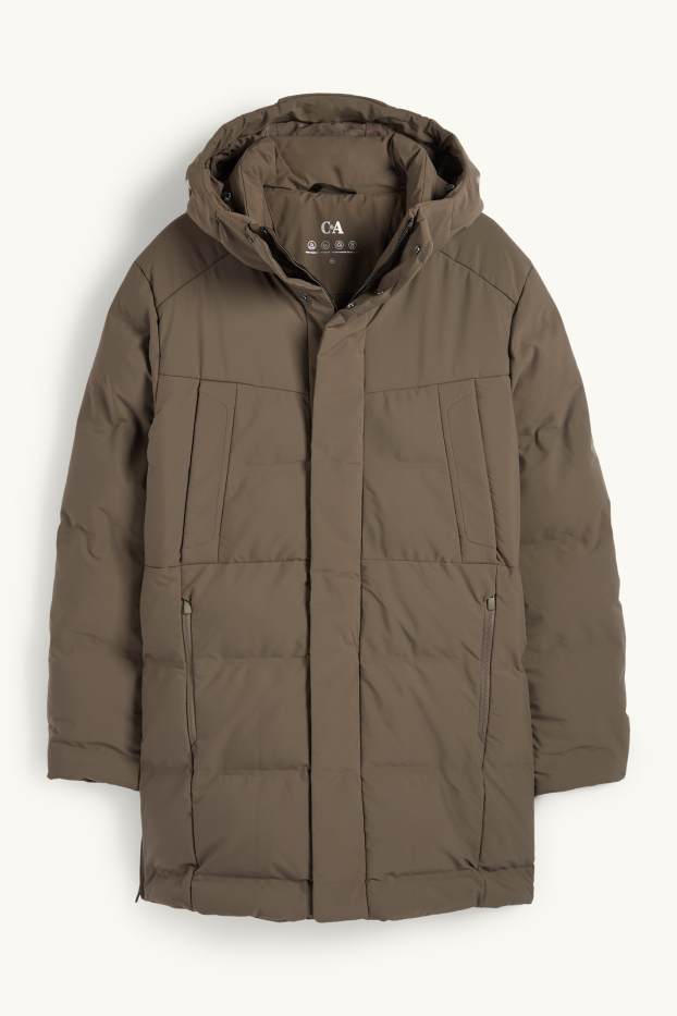 Heren - Parka met capuchon - winter - waterafstotend - bruin