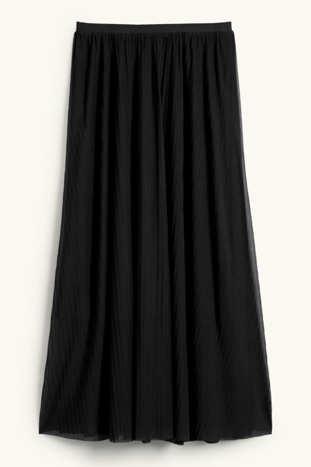 Femmes - Jupe en maille-filet - noir