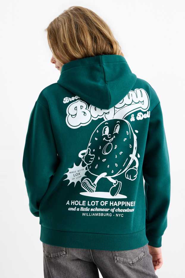 Children Girls - Bagel - hoodie - green
