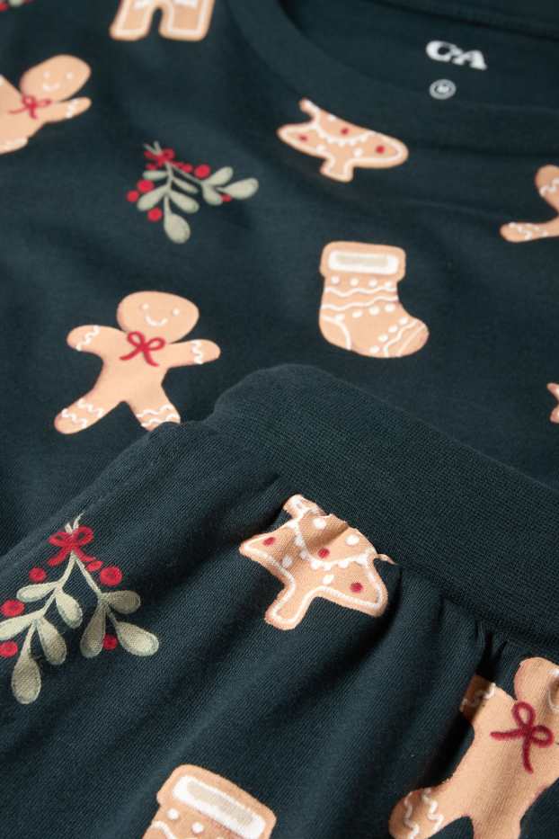 Men - Mini Me - men’s Christmas pyjamas - patterned - dark green