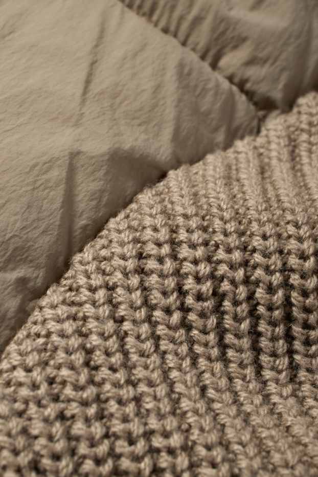 Heren - Jas met stiksels - beige