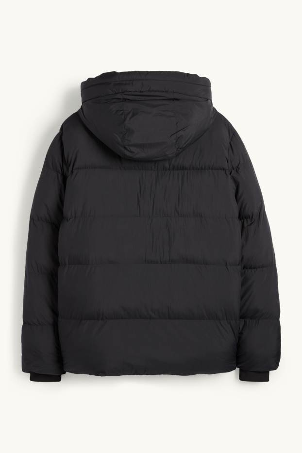 Hombre - Chaqueta acolchada con capucha - negro