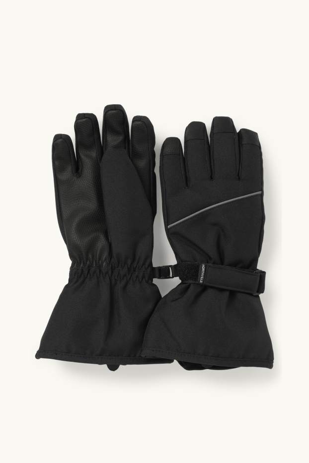 Kinder Buben - Ski-Handschuhe - wasserdicht - schwarz