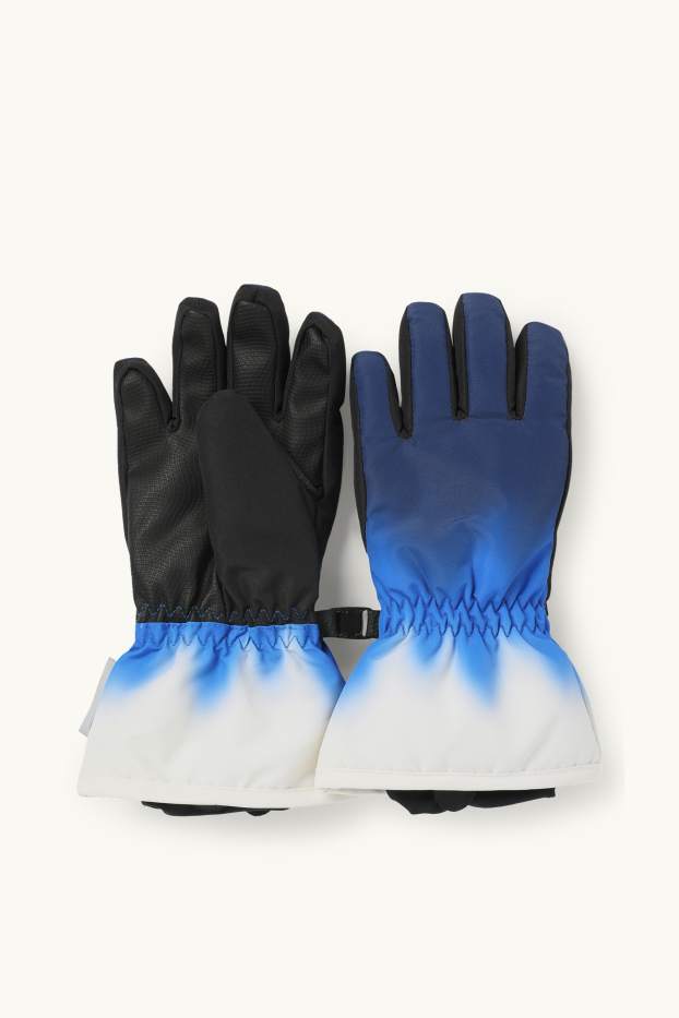 Nen - Guants d'esquí - impermeables - amb motiu - blau fosc