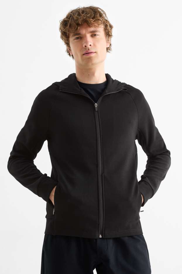 Uomo - Giacca sportiva con cappuccio - nero