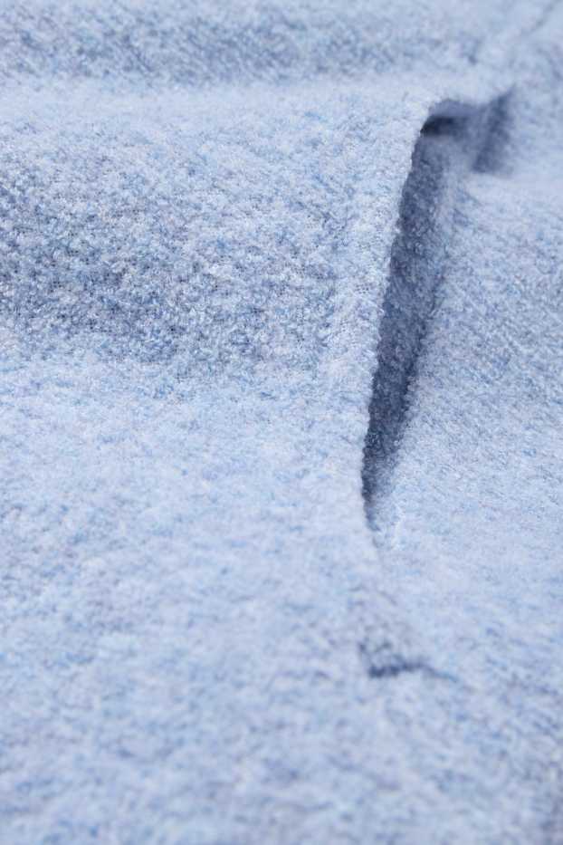 Femmes - Pull à capuche en éponge - bleu clair