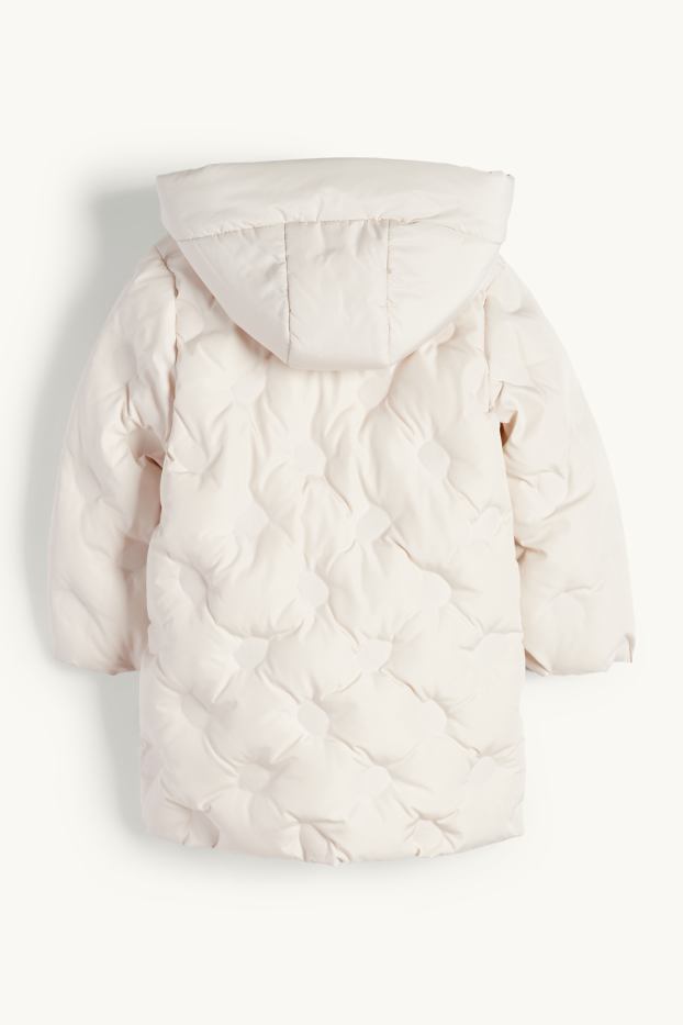 Nena - Jaqueta embuatada amb caputxa - repel·lent a l'aigua - beix clar