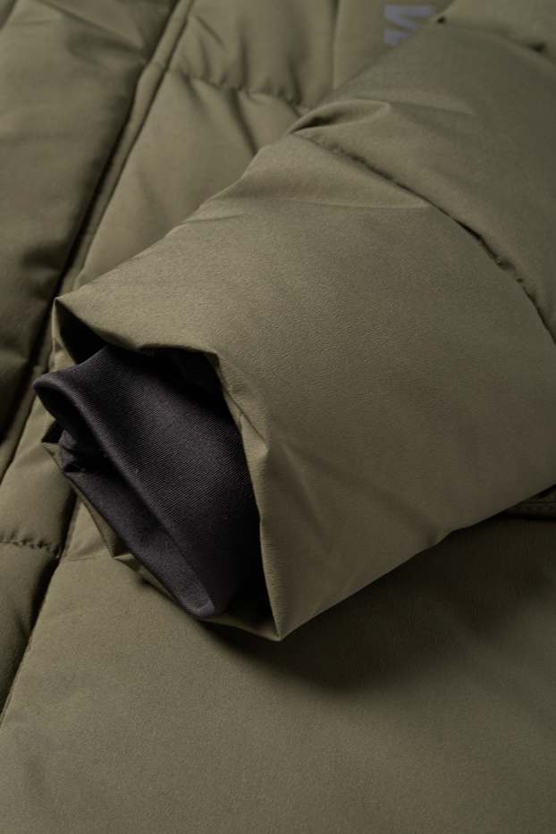 Enfants garçons - Doudoune à capuche - finition déperlante - kaki