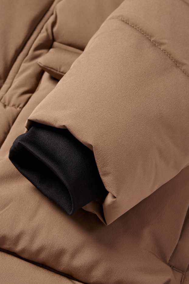 Enfants garçons - Doudoune à capuche - finition déperlante - marron