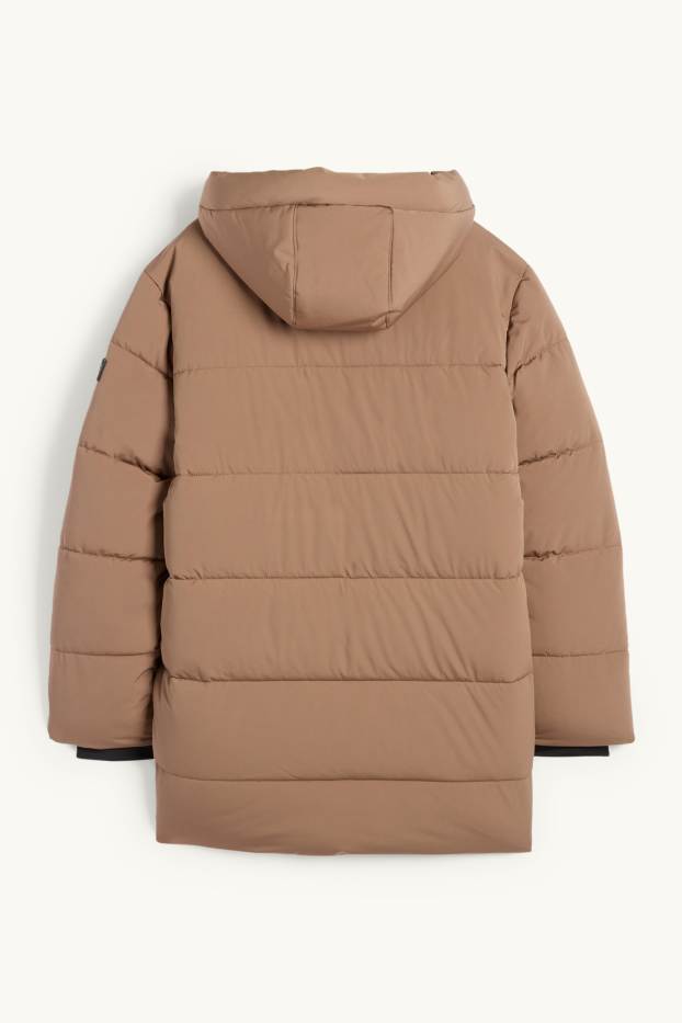 Enfants garçons - Doudoune à capuche - finition déperlante - marron