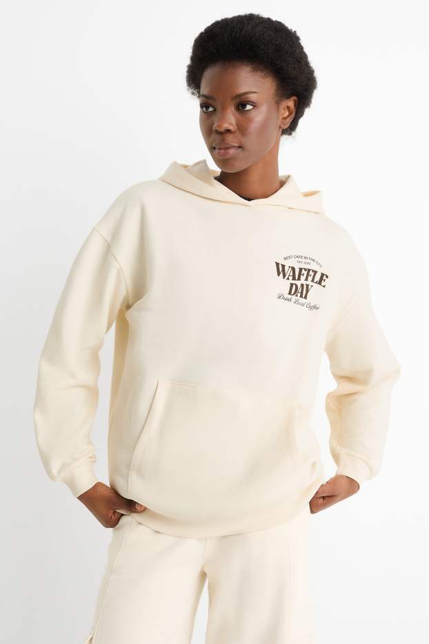 Femmes - Sweat à capuche - blanc crème